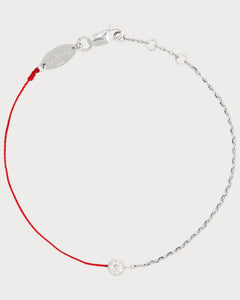 REDLINE Rose Gold and Diamond Pure Half - Chain Bracelet | 紅繩 手鏈 (0.1CT/多色) - LONDONKELLY 英國名牌代購