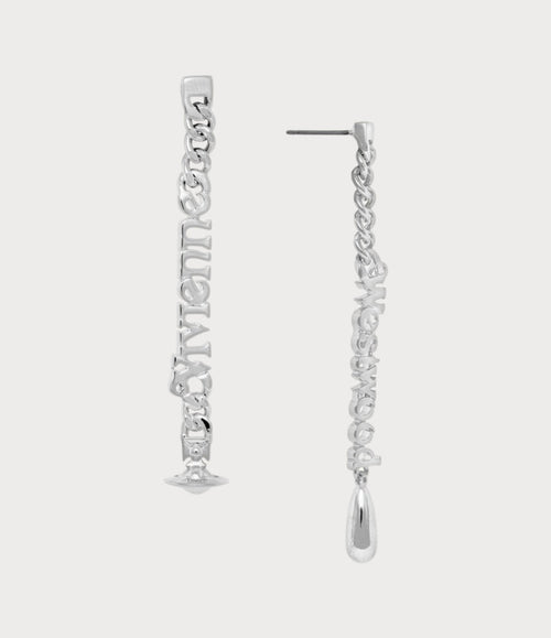 VIVIENNE WESTWOOD Millicent Platinum Earrings | 西太后 耳環 (銀色) - LONDONKELLY 英國名牌代購
